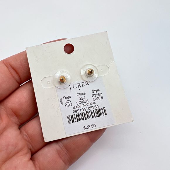 NWT J. Crew Crystal Studs Cocktail Party Wedding - Picture 3 of 4